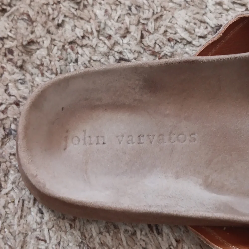 JOHN VARVATOS Seville Slide Sandal In Lt Brown Size 10